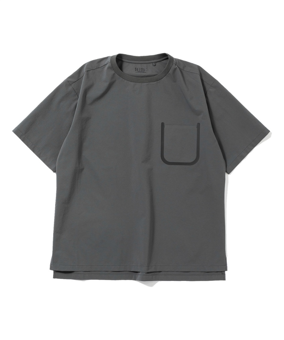Utility Tシャツ 黒 Tシャツ 半袖 ナチュラルテック 胸ポケSS T SO171136D12 | スポーツ