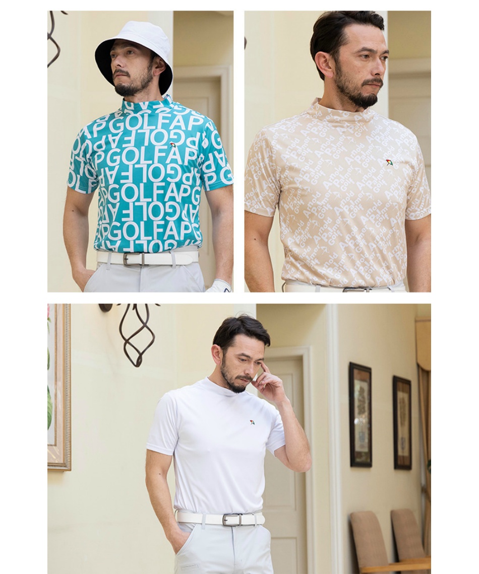 ゴルフウェア 半袖シャツ モックネック半袖シャツ AP220101D20 【2025