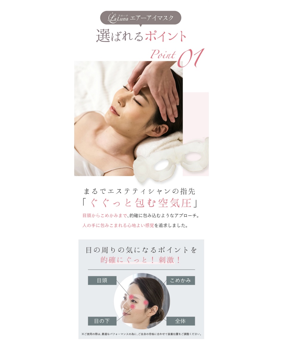 *35.1*ラルーナ 目元エステ エア アイウォーマー 目元ケア 新品・未開封 La Luna（ラルーナ） アイマッサージャー エアーアイマスク アイ