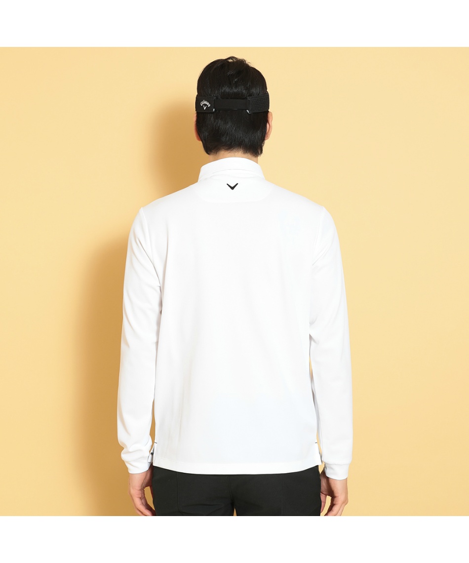 即完　キャロウェイ　ストレッチ　長袖　ポロシャツ　カノコ　ゴルフウェア 白　M 楽天市場】キャロウェイ ゴルフウェア ポロシャツ 長袖 メンズ カノコ