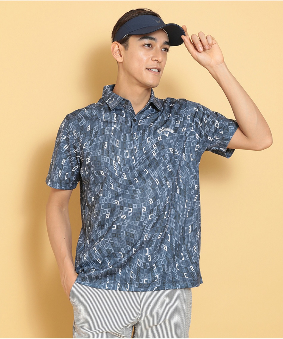Callaway - Callaway 2020年春夏  総柄 ポロシャツ(Msize) Callaway - Callaway 2020年春夏 総柄 ポロシャツ(Msize)の通販