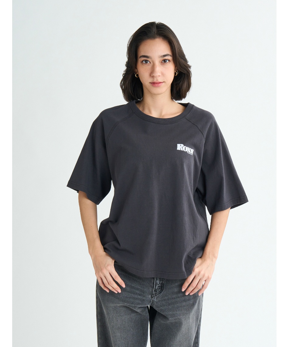 ほぼ未使用品】6 roku シアー素材 ラグラン半袖Tシャツ ブラック
