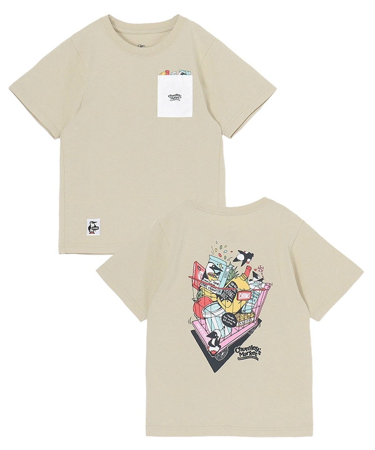 Tシャツ 半袖 キッズチャムリーズマーケットポケットTシャツ CH21-1367