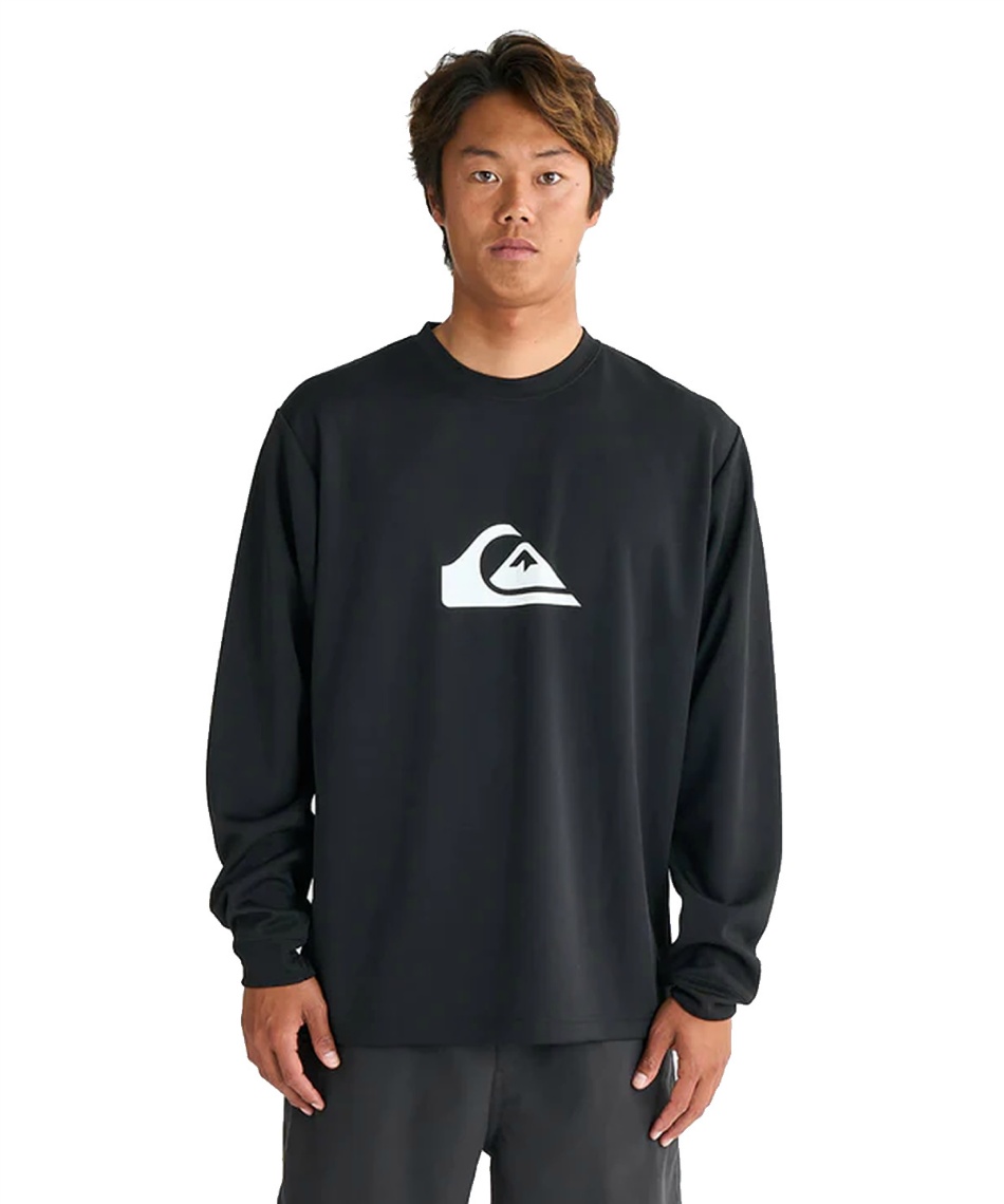 超貴重‼️ブラジル代表•選手実使用品•ウインドブレーカー・濃いグレー　US−L クイックシルバー(QUIKSILVER) ラッシュガード 長袖 COMP LOGO