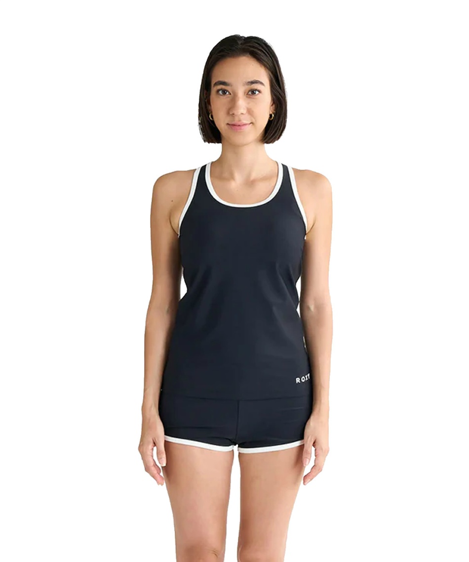 しずぴー。最終値下げ！ROXY（水着）タンキニ　黒 ROXY ロキシー 水着 セットウェア タンキニ レディース 通販