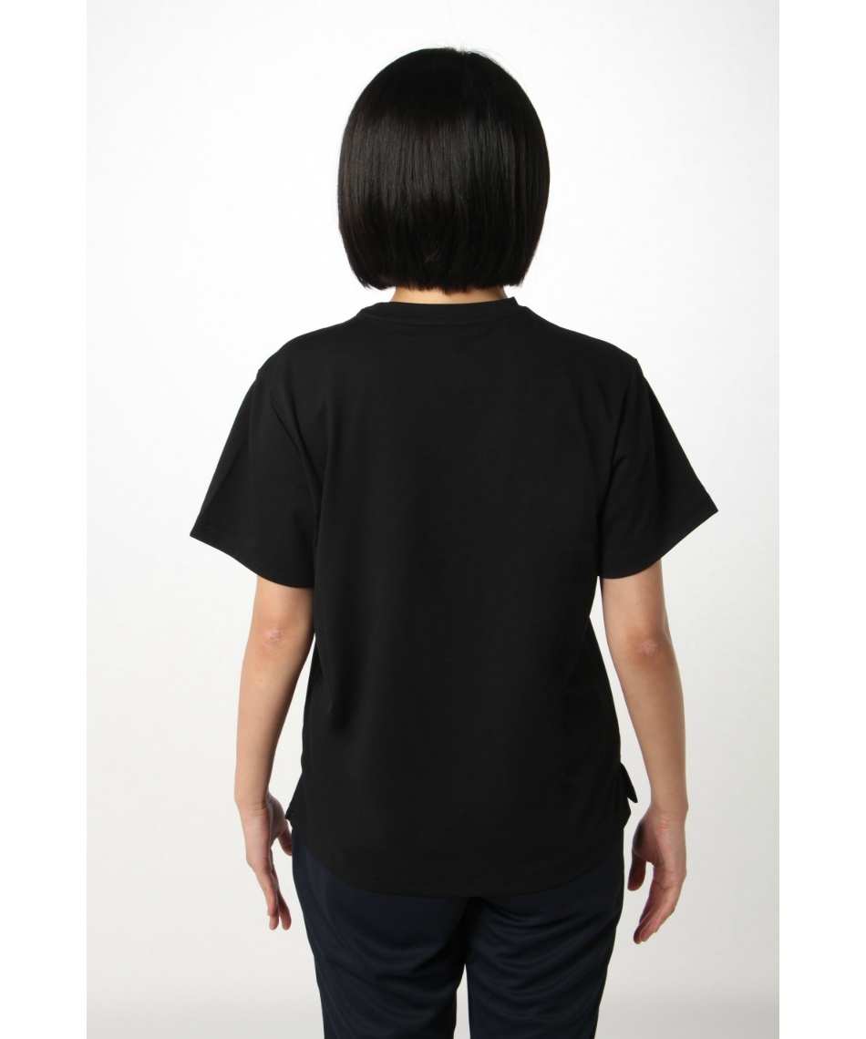 FILA ブラック Tシャツ キュロット セット フィラ(FILA) Tシャツ 半袖 ワンポイントロゴ 半袖機能Tシャツ