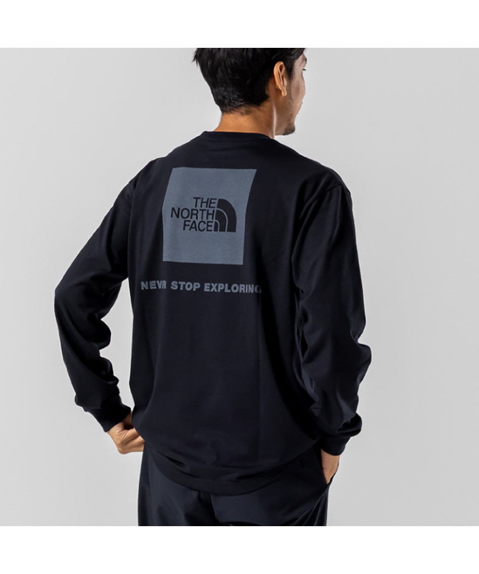 GroundYコットンジャージースクエアTロングスリーブ　ブラック　M Tシャツ 長袖 ロングスリーブバックスクエアロゴティー NT32442-KK