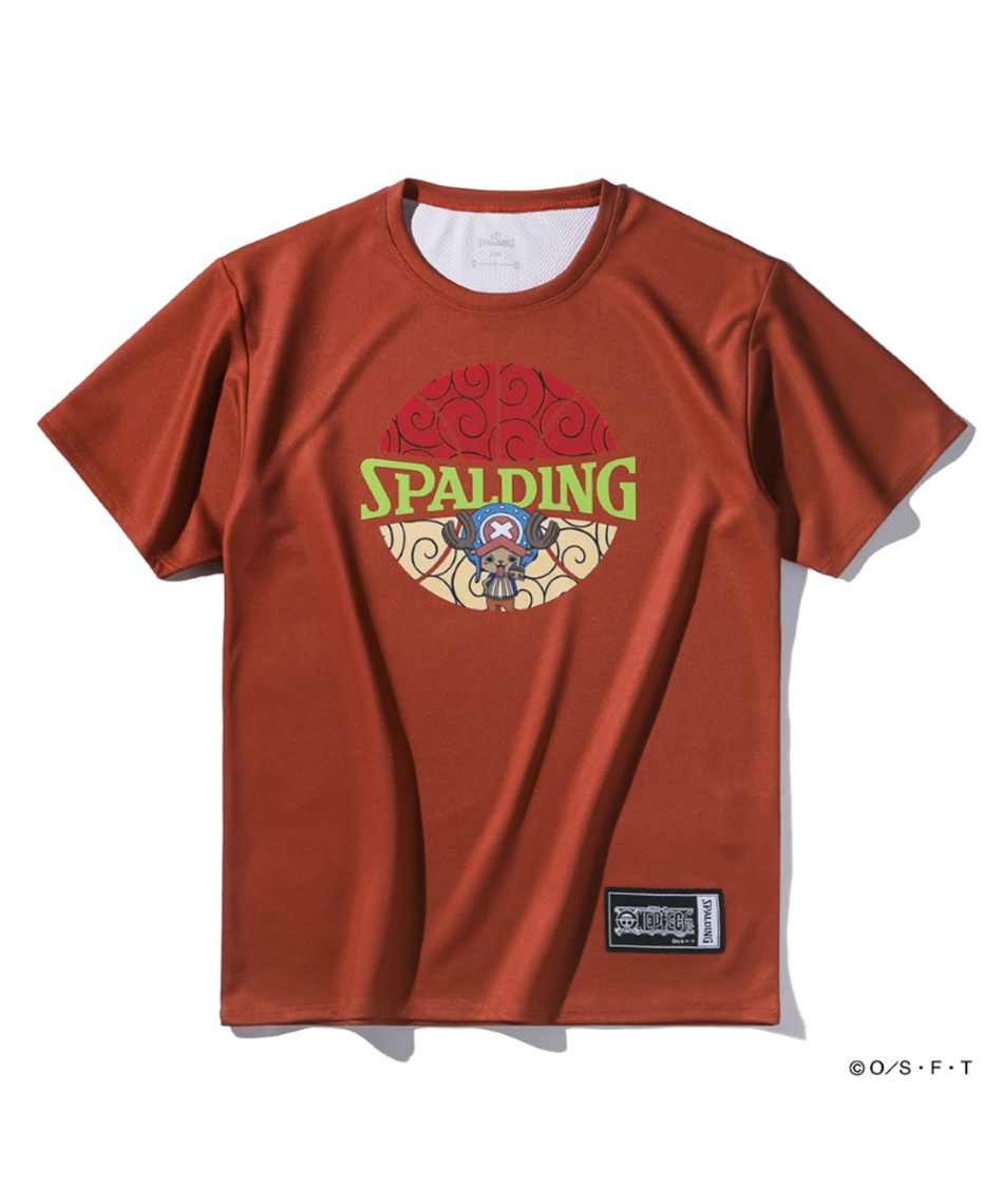 SPALDING バスケットボール Tシャツ L オレンジ　ONE PIECE SPALDING スポルディング ジュニア Tシャツ ONE PIECEヒトヒトの