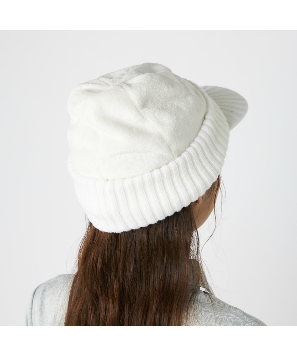 ARCHIVIO ファーキャップ ホワイト 00 マリクレール(marie claire) ゴルフ キャップ ファーニットキャップ