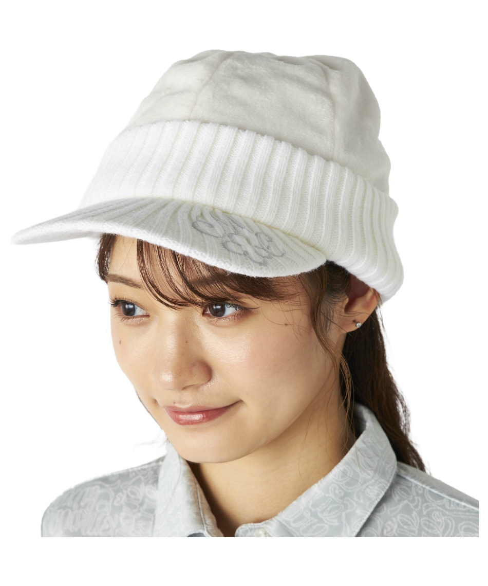 獲得ポイント49pt マリクレール(marie claire) ゴルフ キャップ ファーニットキャップ 735-955 【2025年秋冬モデル】 レディース OWT F