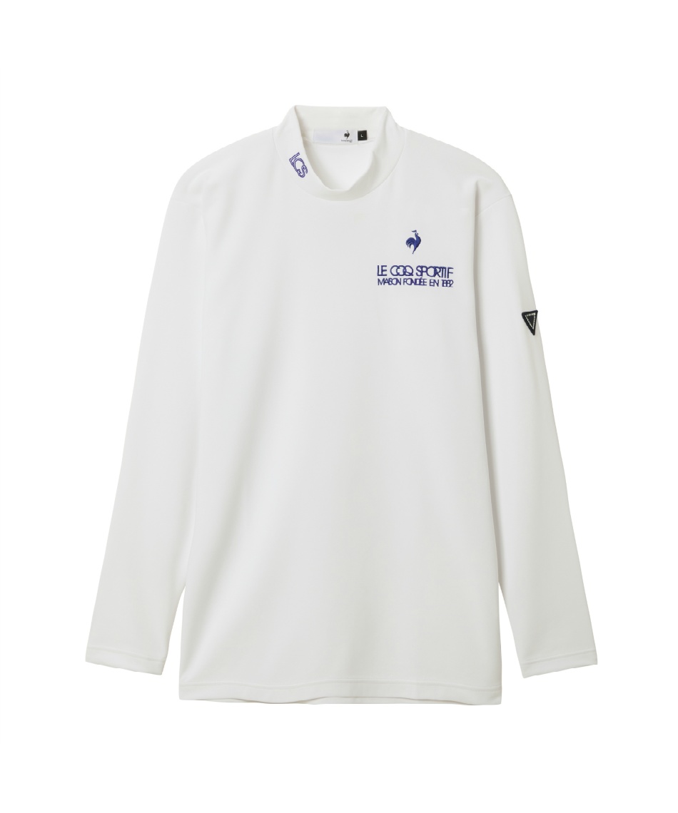 獲得ポイント90pt 【送料無料】ルコックスポルティフ(le coq sportif) ゴルフウェア 長袖シャツ ベーシックモックネック長袖シャツ LG5FLS53M 【2025年秋冬モデル】 メンズ WH00 3L