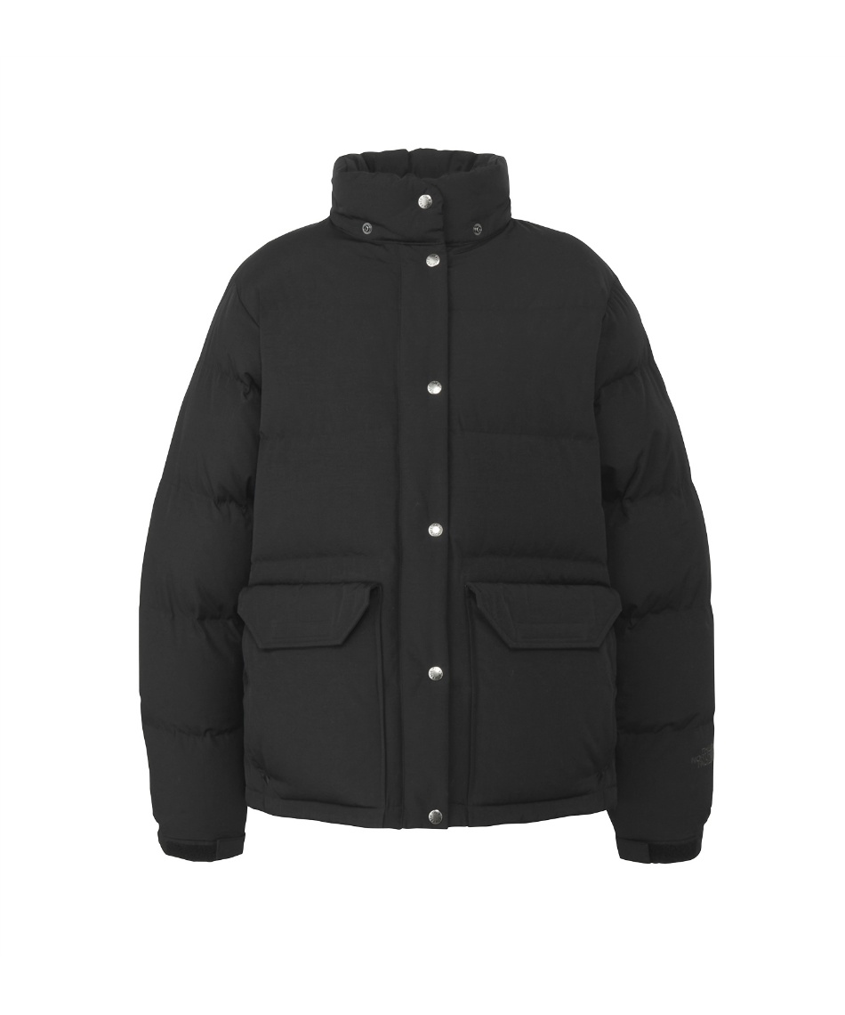 美品THE NORTH FACE 黒ダウンジャケット ラグランスリーブ ショート ザ・ノース・フェイス(THE NORTH FACE) ダウンジャケット キャンプ