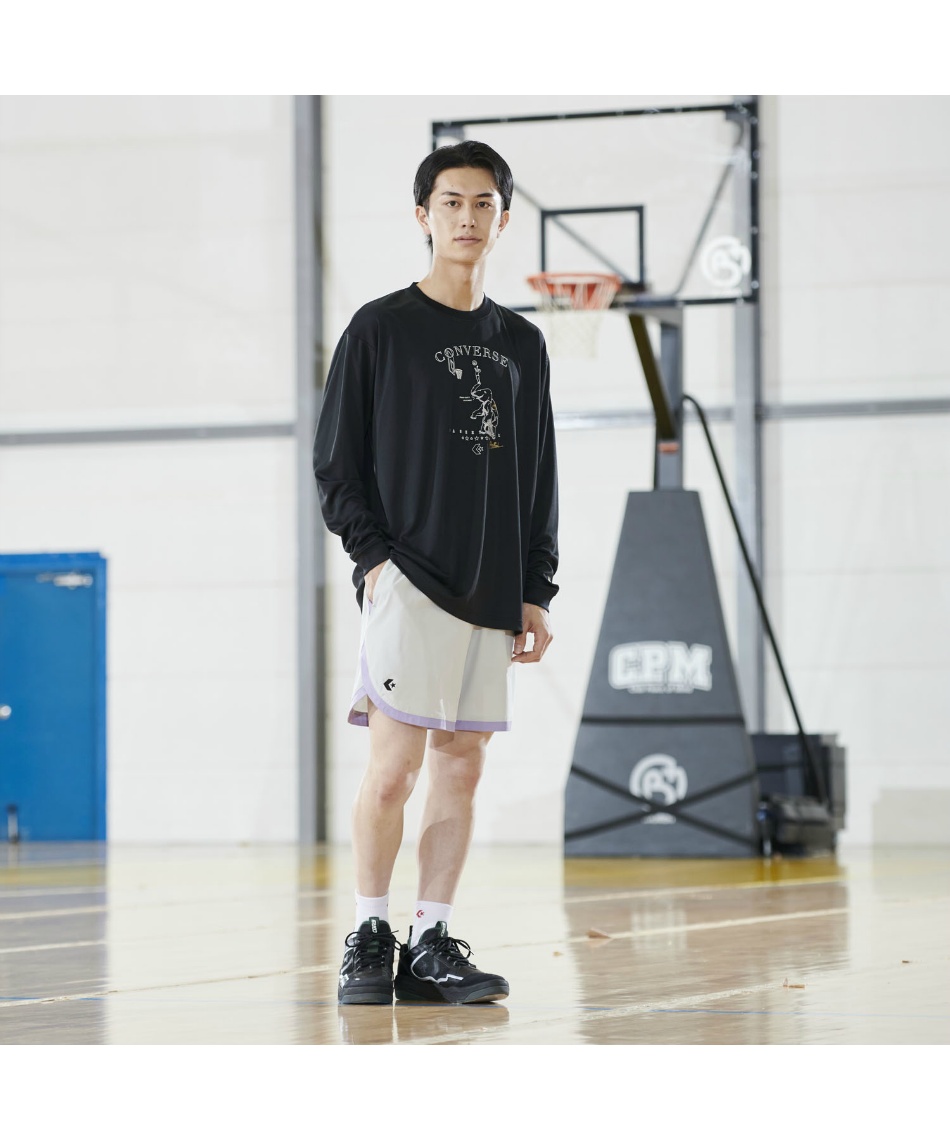 コンバース(CONVERSE) バスケットボール 長袖シャツ GSプリントロング