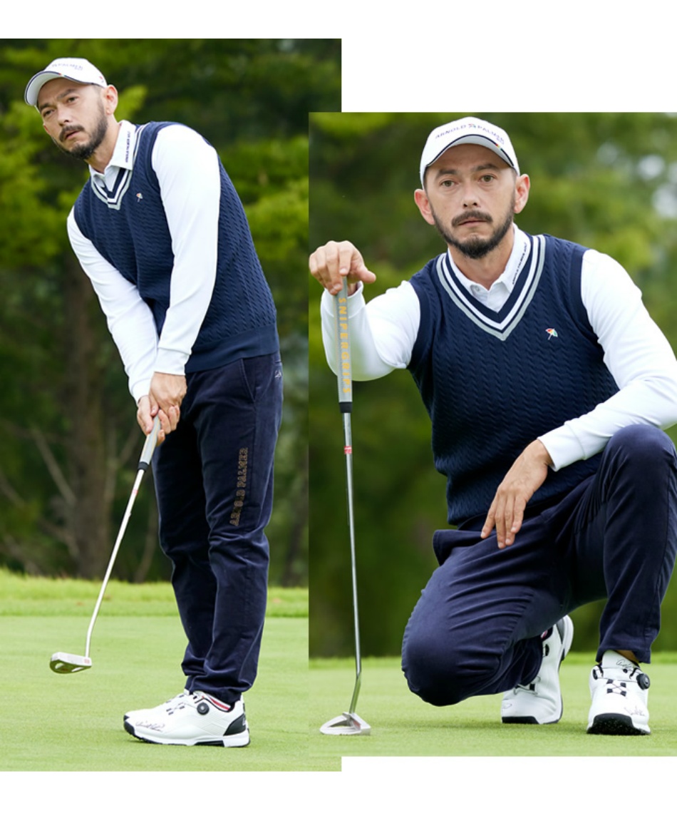 アーノルドパーマー(arnold palmer) ゴルフウェア ニットベスト V