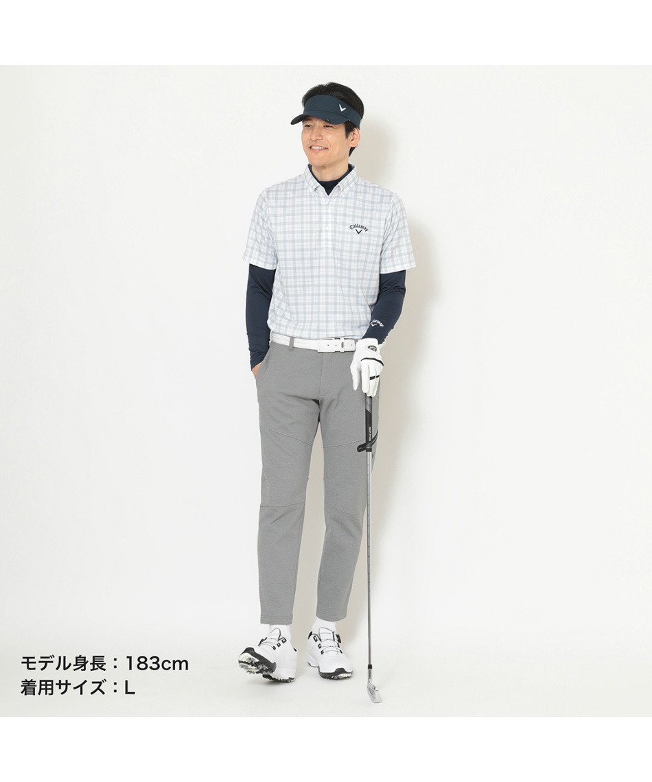 ゴルフウェア シャツセット チェックプリントセットシャツ インナー