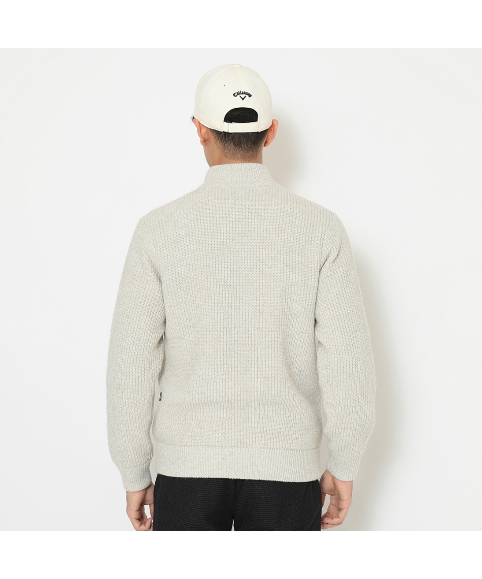 ３点セット【新品】キャロウェイ ホワイト フリース ニット スカート ハイネック Callaway（キャロウェイ） レディース モックネック 長袖シャツ