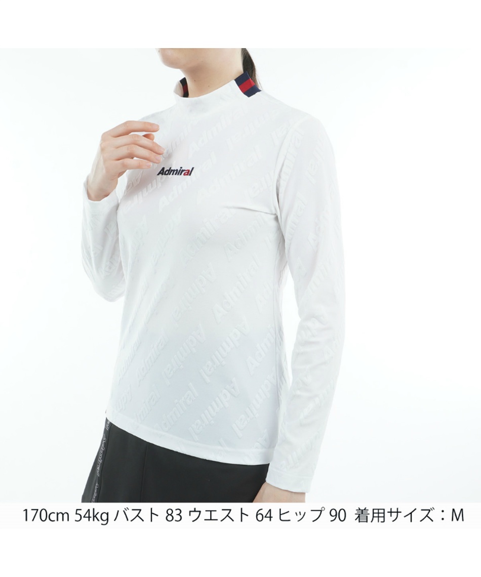 □ アドミラル(Admiral) ゴルフウェア 長袖シャツ ロゴストレッチ