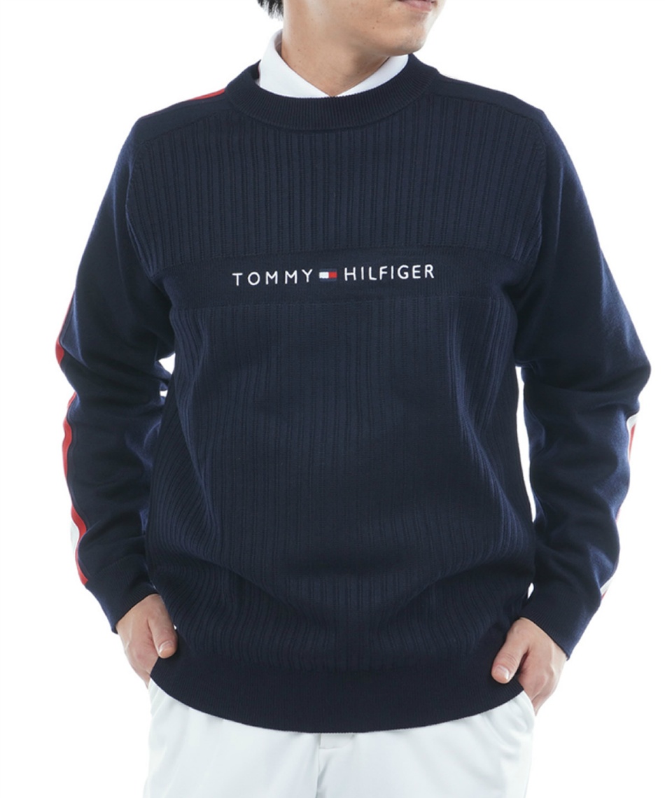 l|Cg160pt yzg~[qtBK[St(TOMMY HILFIGER GOLF) StEFA Z[^[ X|[cNVbN N[lbNjbg THMA581 y2025NH~fz Y 30NVY M