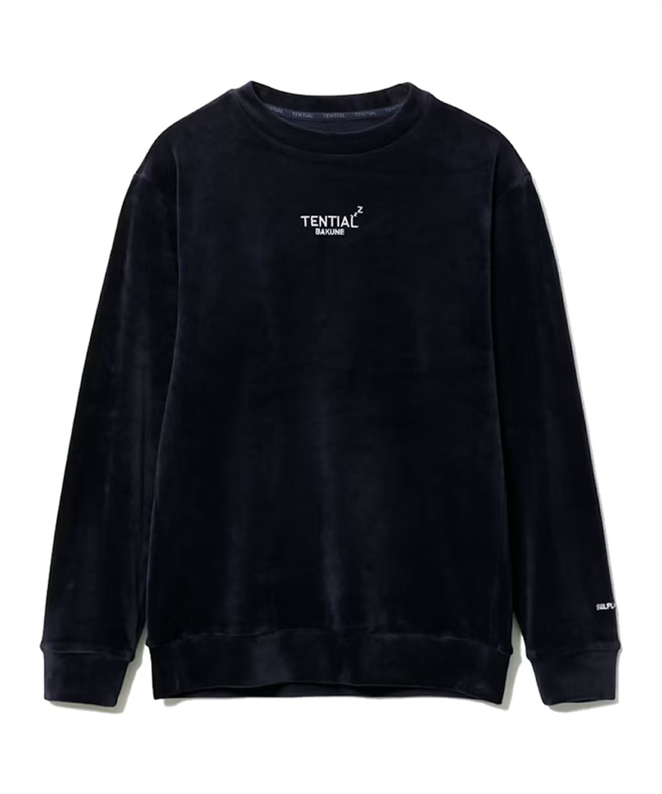 スウェットトレーナー BAKUNE ベロア ロングスリーブ クルーネック