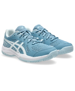 �l���|�C���g57pt 22% OFF�^SALE �y���������z�A�V�b�N�X(asics) �o���[�V���[�Y UPCOURT 6 GS �A�b�v�R�[�g 1074A045-403 �W���j�A SABA BL�^WH 24�D5