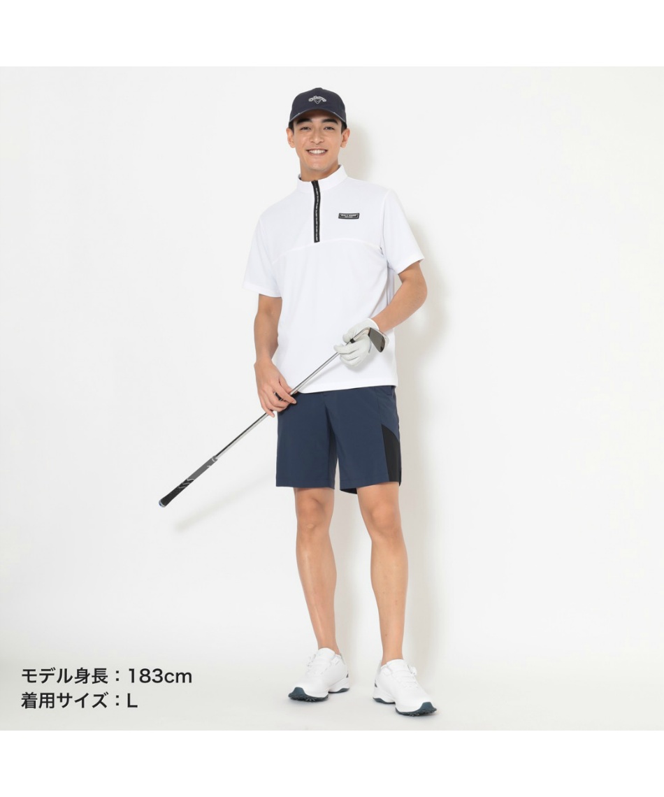 キャロウェイ(Callaway) ゴルフウェア 半袖シャツ 半袖ハーフジップ
