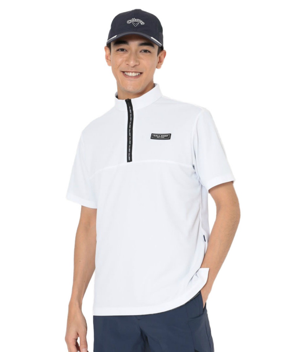 キャロウェイ(Callaway) ゴルフウェア 半袖シャツ 半袖ハーフジップ