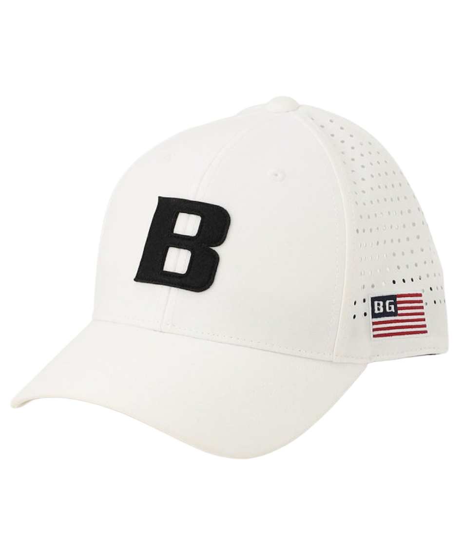 �l���|�C���g85pt �y���������z�u���[�t�B���O(BRIEFING) �S���t �L���b�v PUNCHING MESH INITIAL CAP BRG261MB9 �y2026�N�t�ă��f���z �����Y 000WHITE FREE