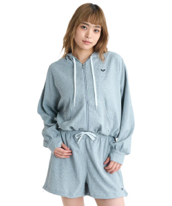 �l���|�C���g80pt �y���������z���L�V�[(ROXY) ���b�V���K�[�h ���� SEASIDE BLUE ���b�t���f�� �W�b�v���b�V���t�[�f�B RLY261030-GRY �y�������K�i�z�y2026�N�t�ă��f���z ���f�B�[�X GRY L