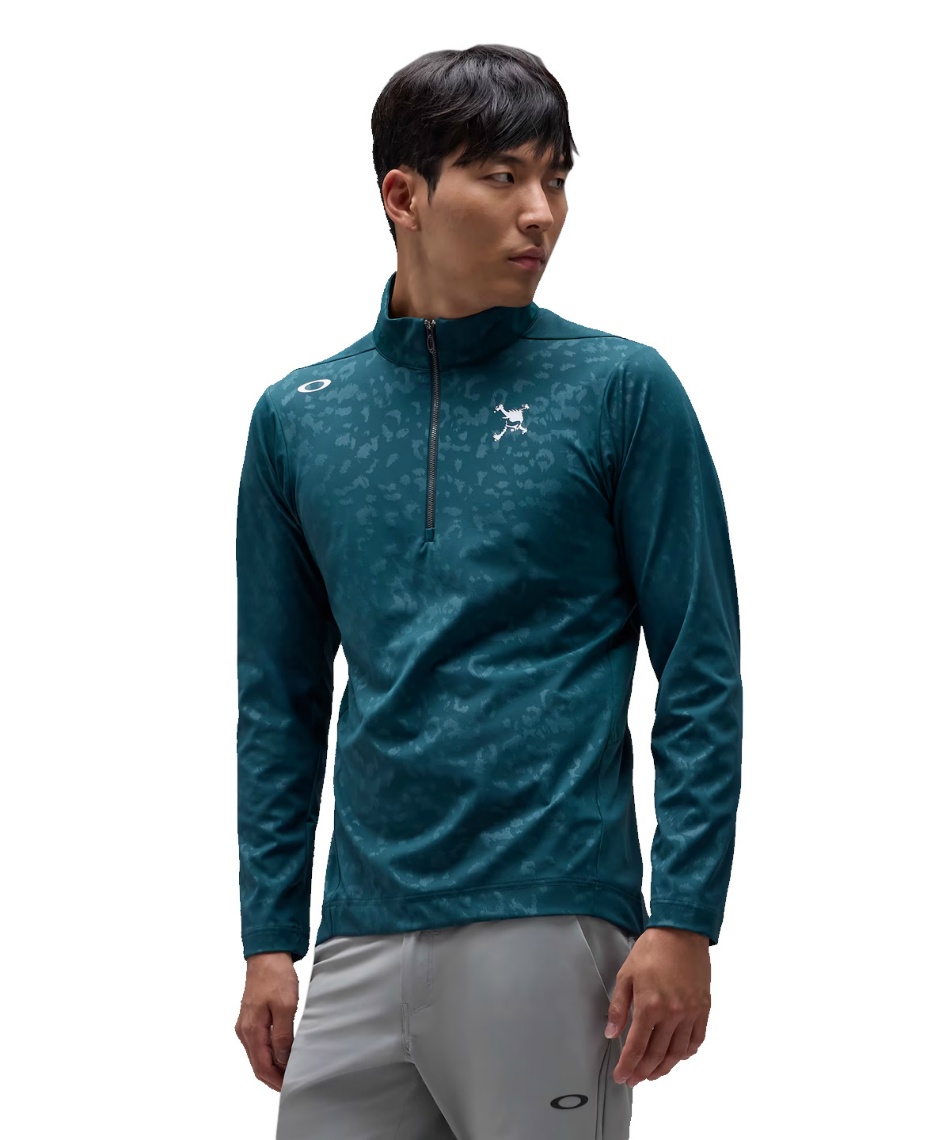 �l���|�C���g89pt 25% OFF�^SALE �y���������z�I�[�N���[(OAKLEY) �S���t�E�F�A �����V���c Skull Embossed LS Mock Shirt 2.0 FOA409422 �y�������K�i�z�y2026�N�H�~���f���z �����Y 73N M�iUS�|S�j