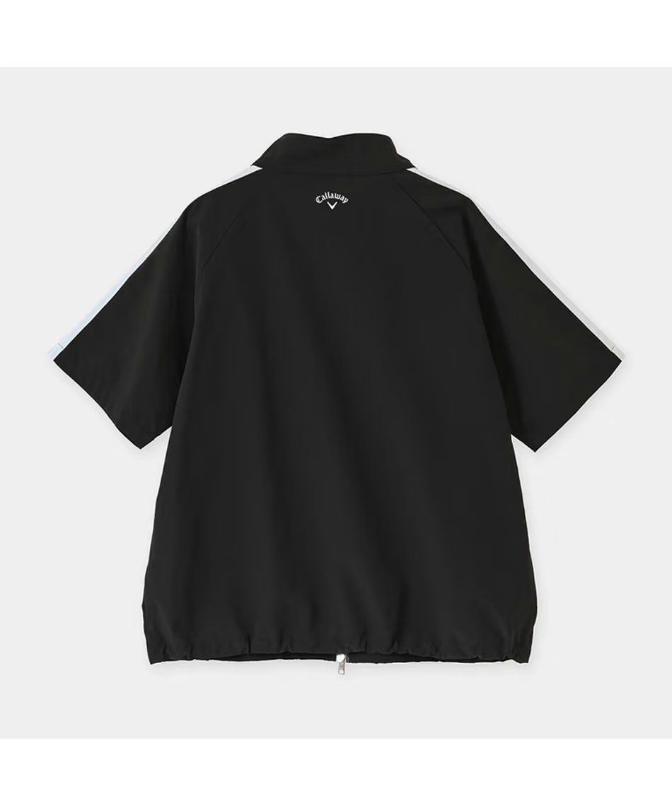 Callaway 半袖フルジップパーカー ブラック S キャロウェイ(Callaway) ゴルフウェア ブルゾン 8WAYストレッチ半袖