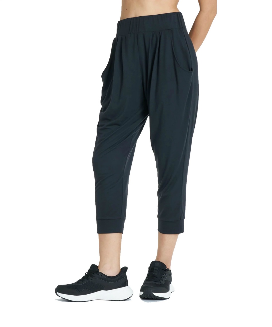 �l���|�C���g51pt 8% OFF�^SALE �y���������z���L�V�[(ROXY) �J�v���p���c FITNESS FEEL FREE LOOSE PANTS �h���[�v�p���c RPT264537 �y�������K�i�z ���f�B�[�X BLK L