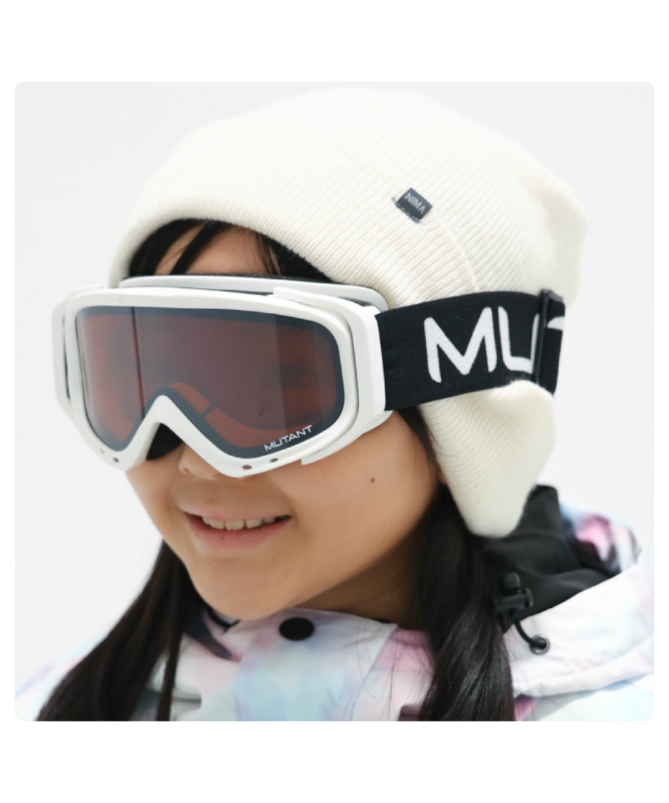 ミュータント(MUTANT) スキー スノーボードゴーグル 眼鏡対応 キッズ