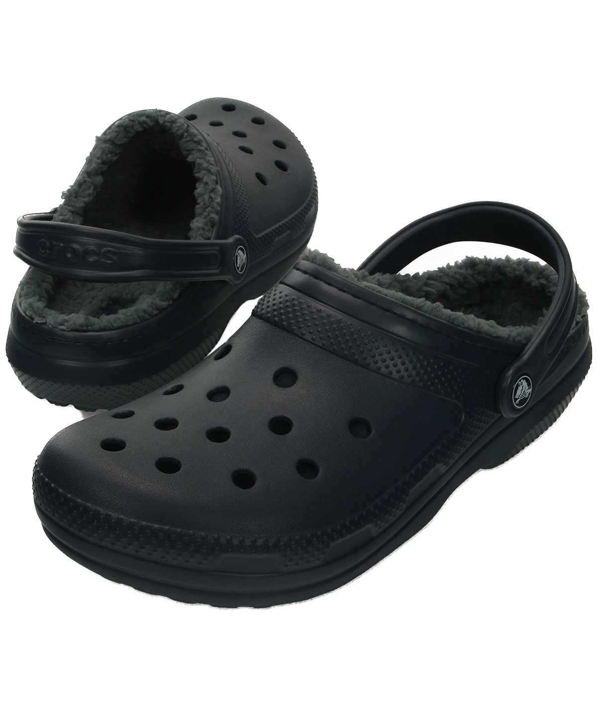 white lined crocs