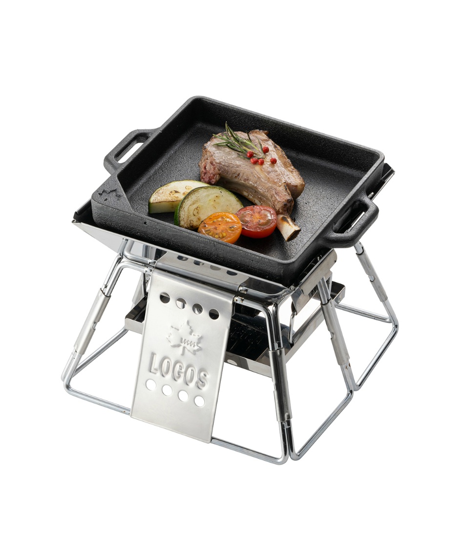 ロゴス(LOGOS) 調理器具 スキレット アイアンMYグリルPAN・スクエア