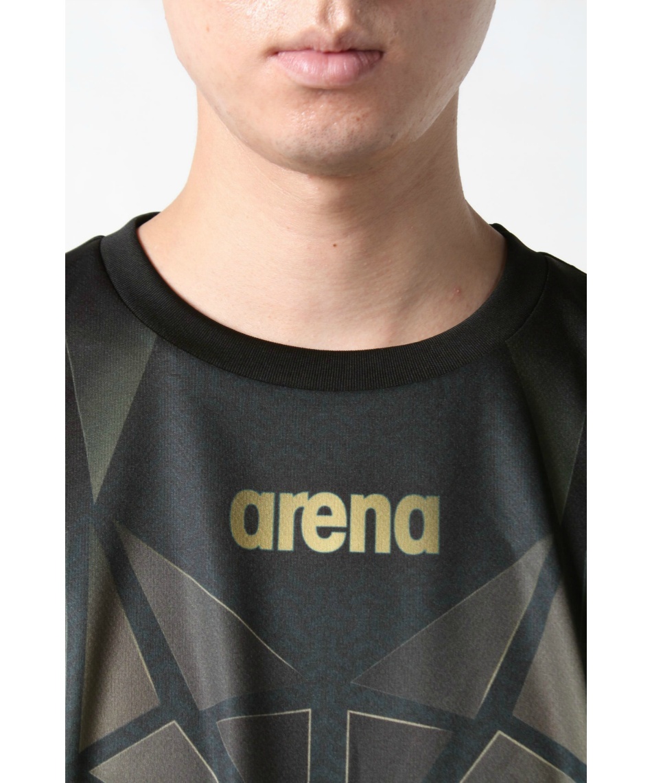 アリーナ(arena) Tシャツ 半袖 昇華プリントＴシャツ BISHAMON ビシャモン AMUQJA51-BKGD