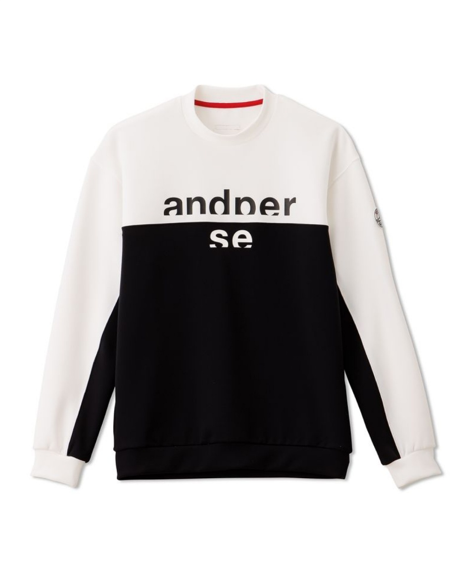 and per se FlexMagicクルーネックダンボールスウェットMサイズ アンパスィ(and per se) ゴルフウェア スウェット FlexMagicクルー