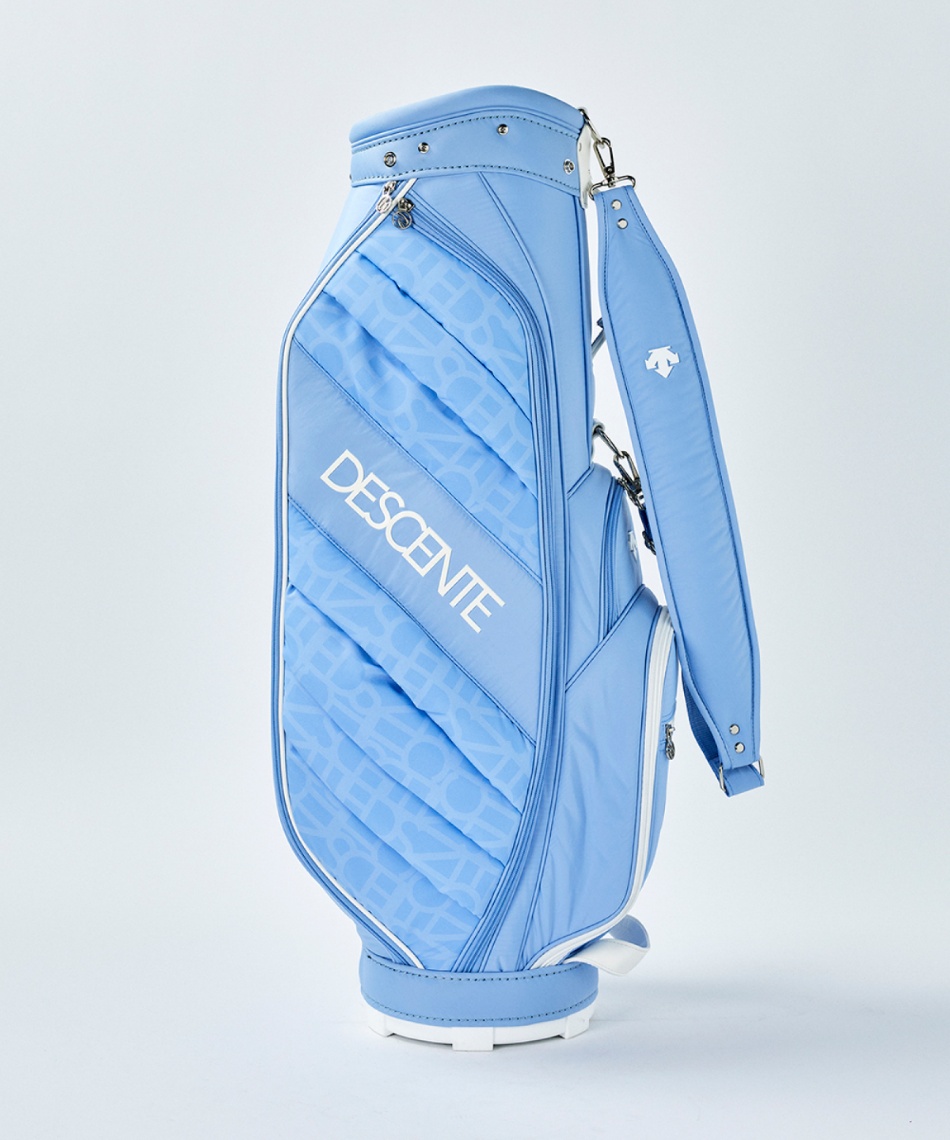 DESCENTE GOLF 中わた　ロゴプリントキャディバッグ デサントゴルフ(DESCENTE GOLF) キャディバッグ 軽量中わた入り