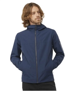 SALOMON フルジップフードジャケット ネイビー サロモン(salomon) 防水ジャケット EXPLORE WATERPROOF LC2059000