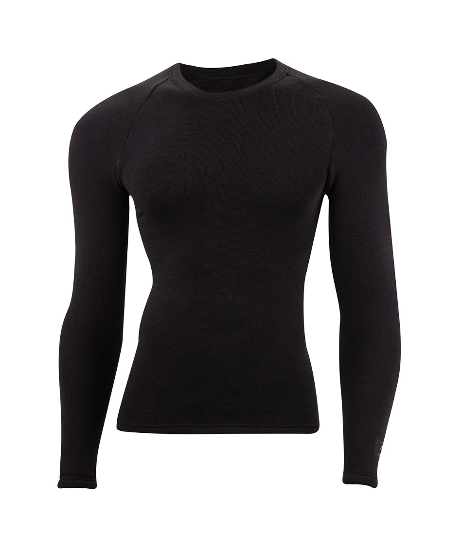 ゼロフィットCrew neckブラックXL ゼロフィット(ZEROFIT) ゴルフ アンダーウェア 長袖 ヒートラブMD