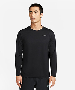 獲得ポイント53pt ナイキ(NIKE) ランニングウェア Tシャツ 長袖 マイラー TOP L/S FB7071-010 メンズ BK XL