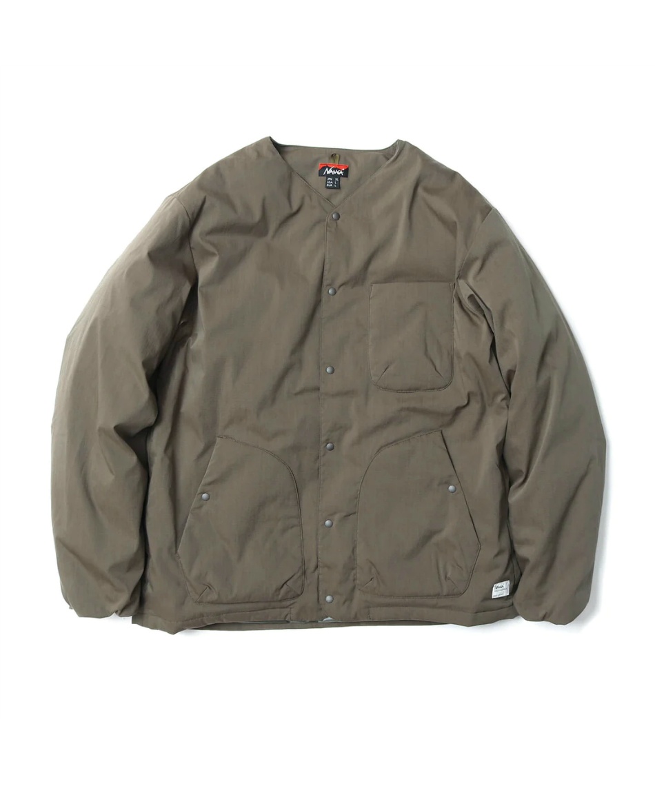 【梵天】ナンガ　タキビリップストップインナーダウンカーディガン　Lサイズ 梵天】ナンガ タキビリップストップインナーダウンカーディガン