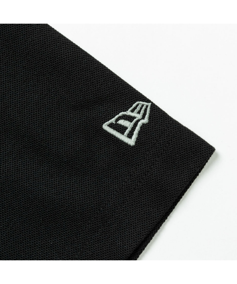 ニューエラ(NEW ERA) ゴルフウェア ポロシャツ 半袖 バーティカルバンダナロゴ 鹿の子 Vertical Bandana Logo ブラック 14109037