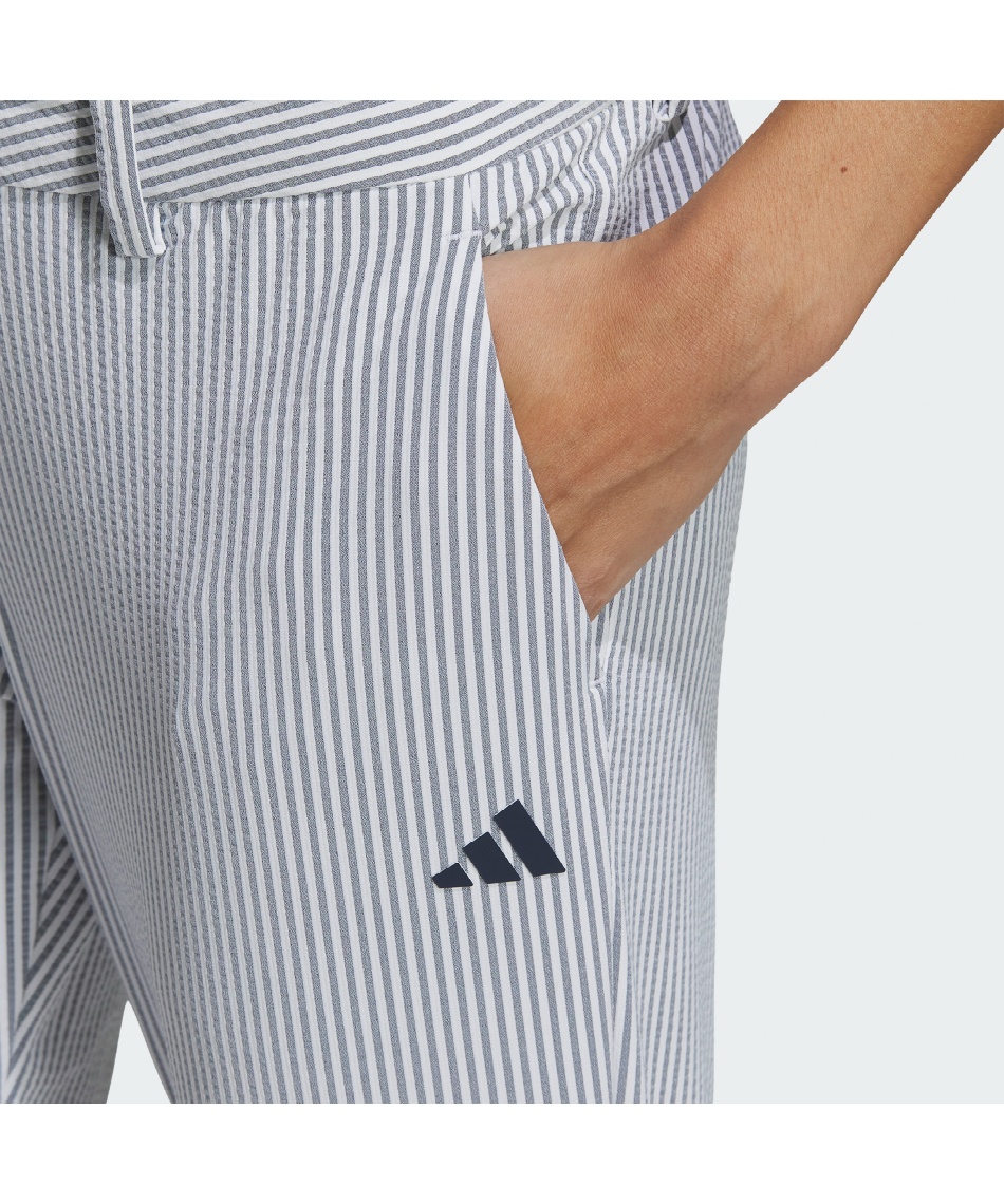 アディダス(adidas) ゴルフウェア アンクルパンツ AEROREADY シアサッカー 7/8丈パンツ IKK49 【国内正規品】【2024年春夏モデル】