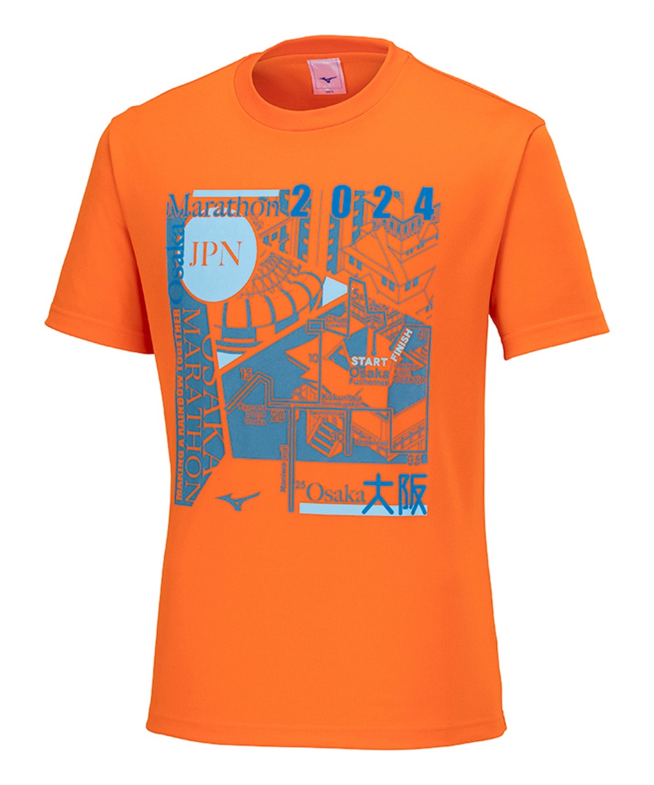 ミズノ(MIZUNO) ランニングウェア Tシャツ 半袖 大阪マラソン2024記念