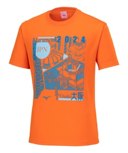 ミズノ(MIZUNO) ランニングウェア Tシャツ 半袖 大阪マラソン2024記念