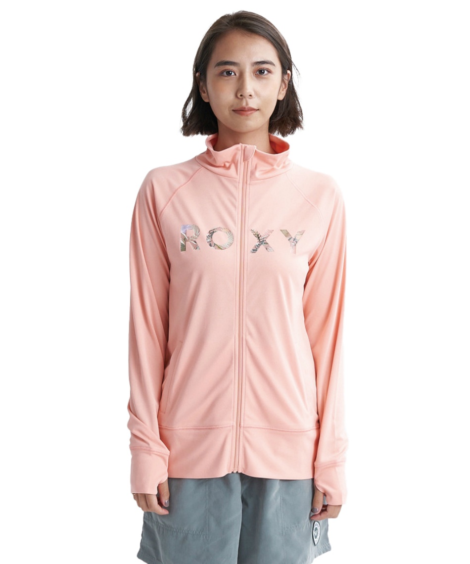 新品未使用】ROXY　ウェア　ジャケット　ボタニカル　花柄　Ｌ ラッシュガード 長袖 SIMPLY BOTANICAL LOGO STAND ラッシュ