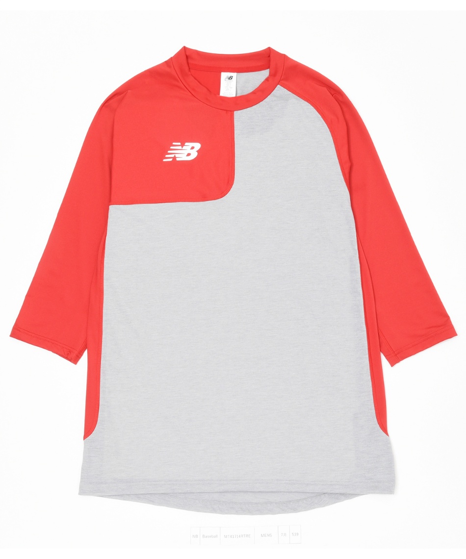 ニューバランス 野球 長袖 シャツ New Balance 4040 Select Top - Team Red 野球 アンダーシャツ 長袖 ベースボールアシンメトリ― LSトップ