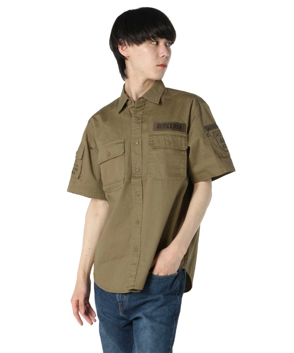 アヴィレックス AVIREX BASIC FATIGUE SHORT SLEEVE SHIRT / ベーシック ファティーグ 半袖シャツ /  AVIREX / アヴィレッ （ブラックカモ2） - ファッション通販 d fashion [アヴィレックス] Tシャツ FATIGUE SHORT SLEEVE T-SHIRT ファティーグ 半袖 Tシャツ メンズ 783