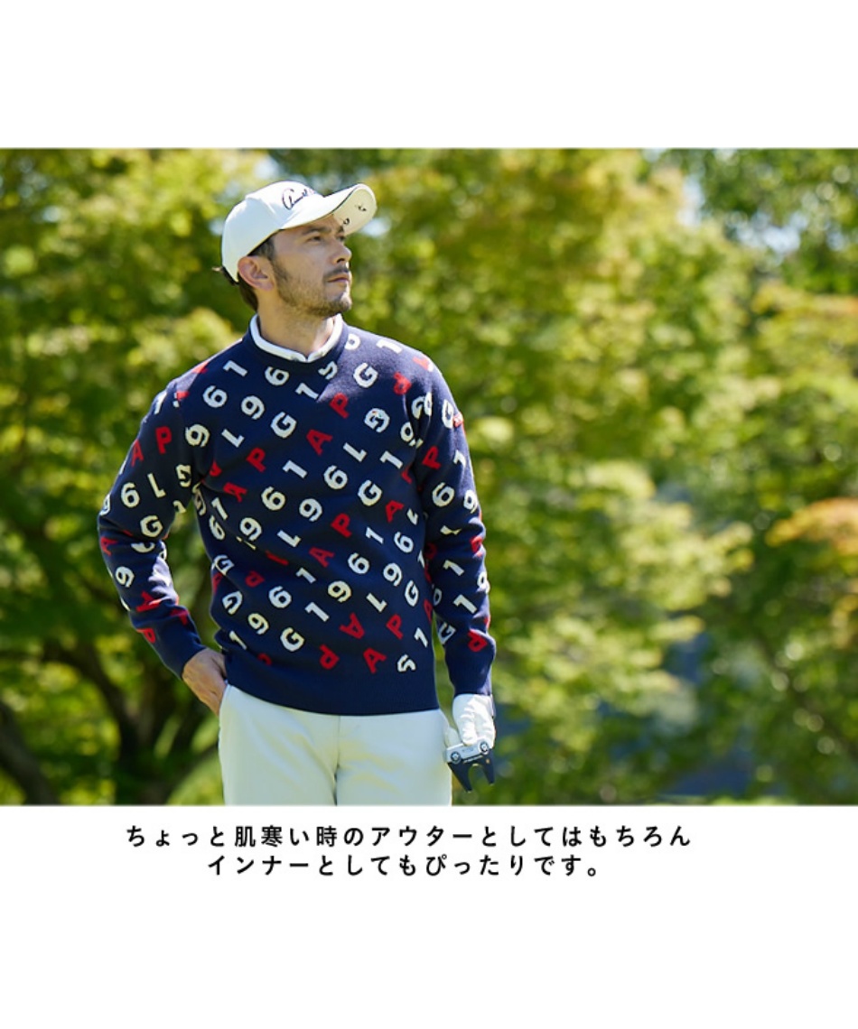 ゴルフウェア ポロシャツ 長袖 厚手起毛ベーシック長袖ポロ