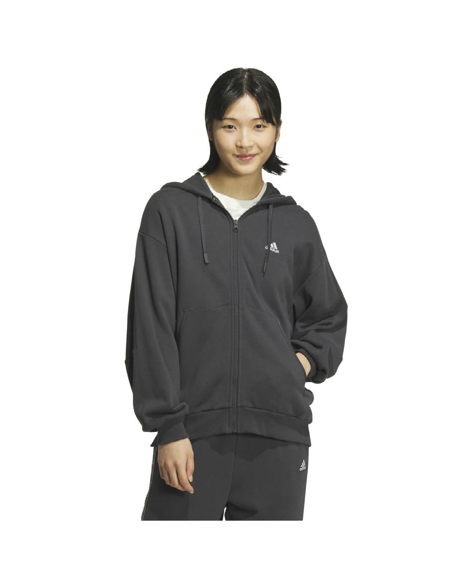 adidas＞ブライトピケフルジップパーカー&パンツ Lサイズ